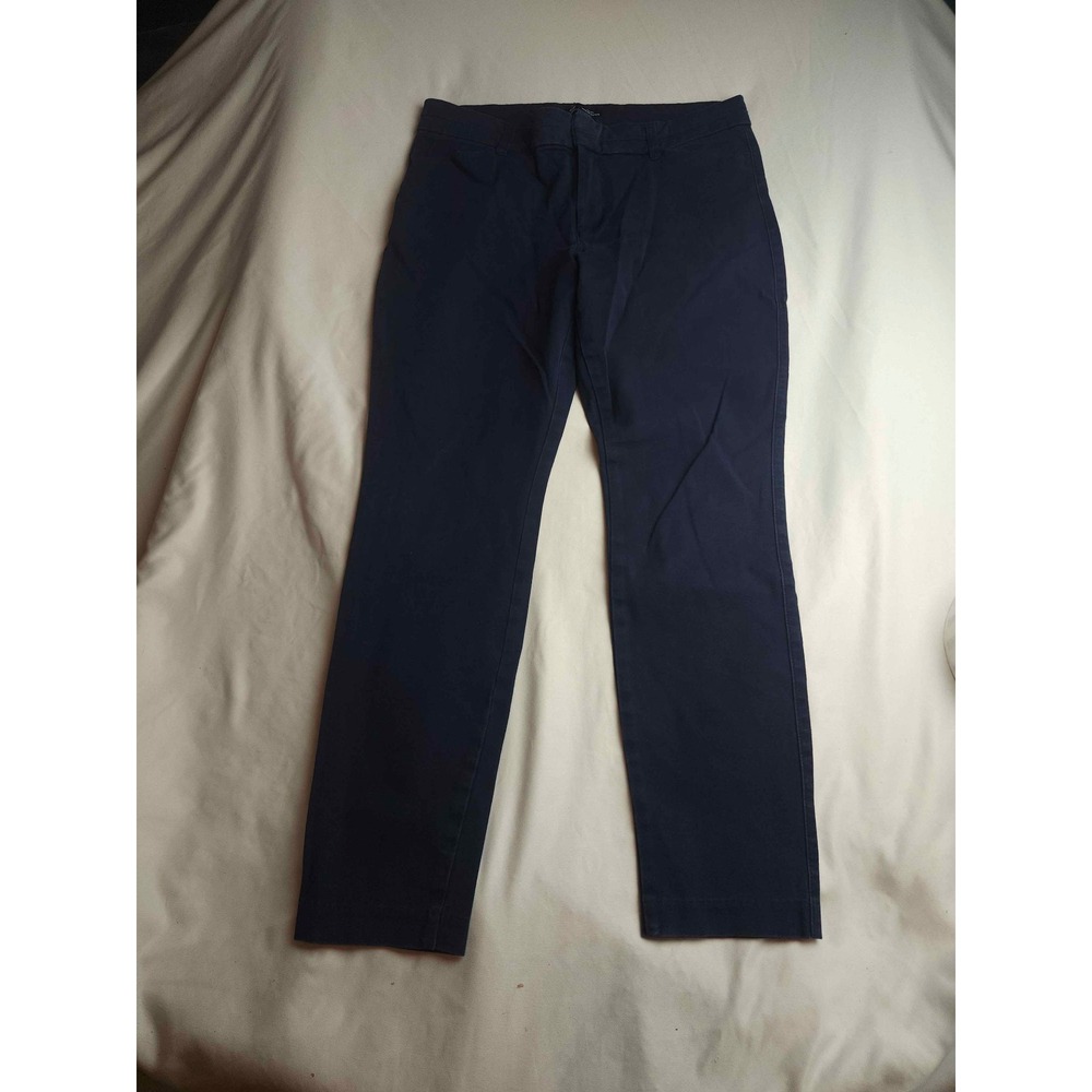 Gap Slim City Pants Navy Blue Womens 10 Regular Stretch Chino Trousers